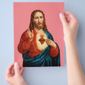 イエスの聖心の美術肖像画 チラシ (手)