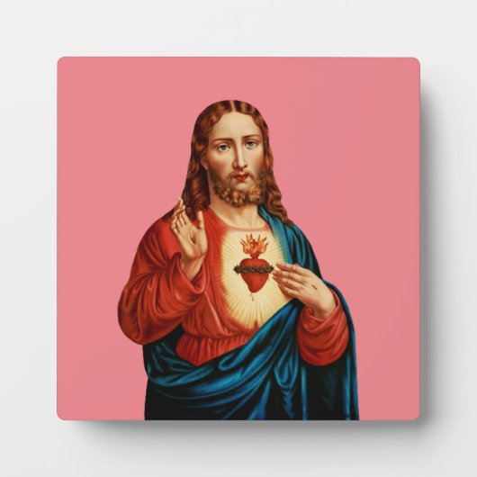イエスの聖心の美術肖像画 フォトプラーク (正面)