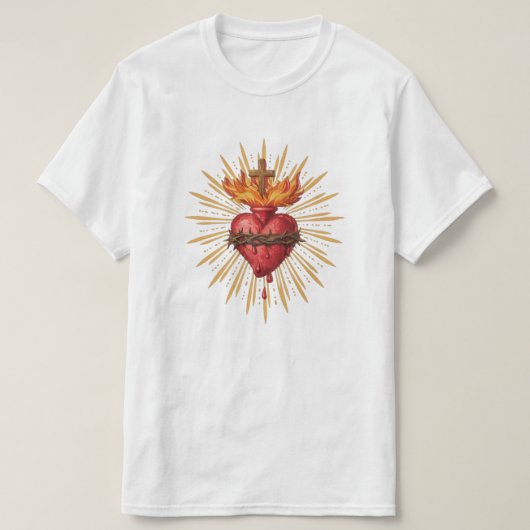 イエスの聖心 カトリック 伝統 Tシャツ (デザイン正面)