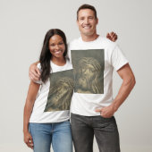 イエスの聖顔モノクロームアート Tシャツ (ユニセックス)