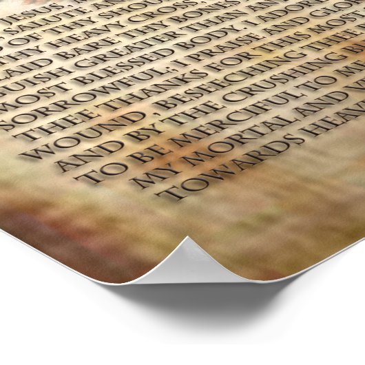 イエスの肩の傷への献身的な祈りの言葉。 ポスター (角)