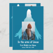 イエスの腕の中の追悼式招待状 招待状 (正面/裏面)