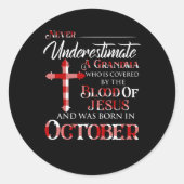 イエスの血に覆われている祖母 ラウンドシール (正面)