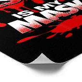 イエスの血は私のマスクTシャツBoldデザイン ポスター (角)