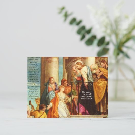 イエスの衣の裾に触れたポストカード ポストカード (スタンド正面)