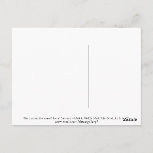 イエスの衣の裾に触れたポストカード ポストカード (裏面)