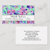 イエスの言葉、私はいつもあなたと一緒にいる、フローラ 名刺 (正面/裏面)