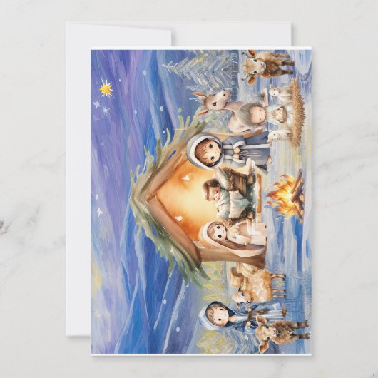 イエスの誕生日クリスマスパーティの招待状 招待状 (裏面)