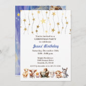 イエスの誕生日クリスマスパーティーの招待状 招待状 (正面/裏面)