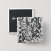 イエスの誕生（Martin Schongauer著） 缶バッジ (正面&裏面)