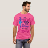 イエスの走女の子と詰まり方が可愛い Tシャツ (正面フル)