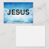 イエスの道、真実、人生ヨハネ14:6天国階段 ノートカード (正面/裏面)