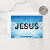 イエスの道、真実、人生ヨハネ14:6天国階段 ノートカード (正面/裏面インサイチュ)