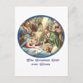 イエスの降誕の情景のプレゼント ポストカード (正面)