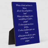 イエスの額に友人が フォトプラーク (側面)