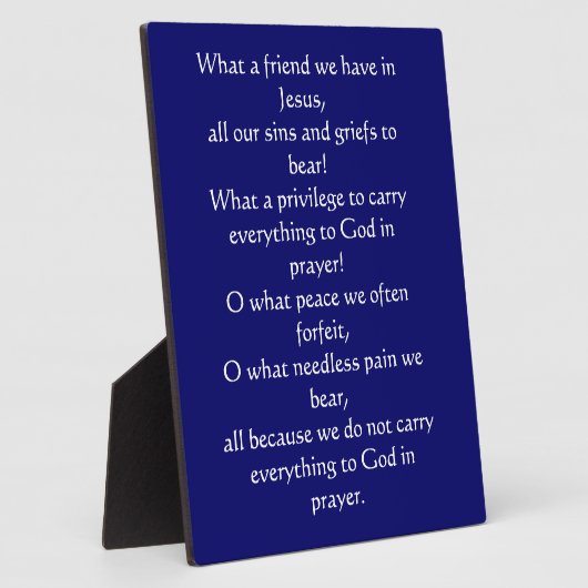 イエスの額に友人が フォトプラーク (側面)