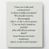 イエスの額に友人が フォトプラーク (正面)