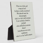 イエスの額に友人が フォトプラーク (側面)