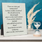 イエスの額に友人が フォトプラーク (側面)