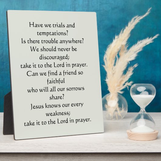 イエスの額に友人が フォトプラーク (側面)