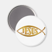 イエスの魚の象徴キリスト教の贈り物 マグネット (正面/裏面)