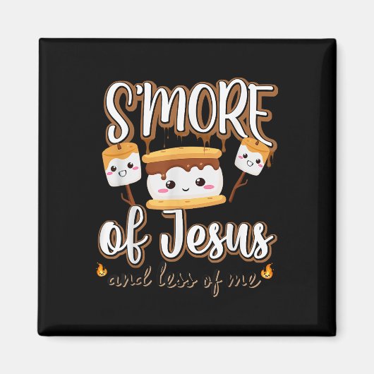イエスのMore Of Jesus Less Of Me Christian Camper Camp マグネット (正面)