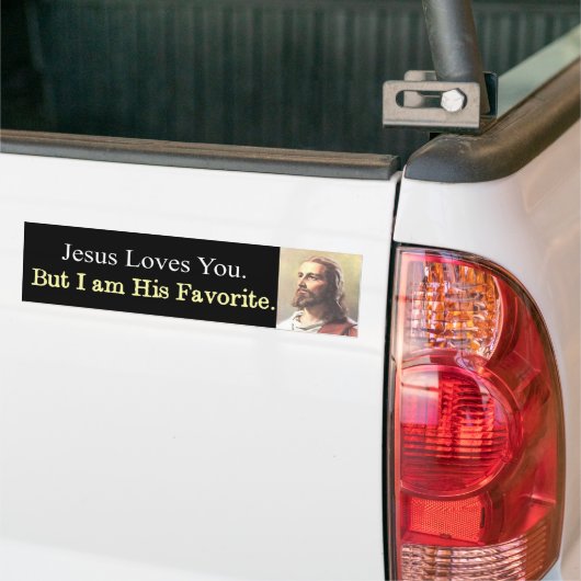 イエスはあなたを愛おもしろいして バンパーステッカー (トラック上)