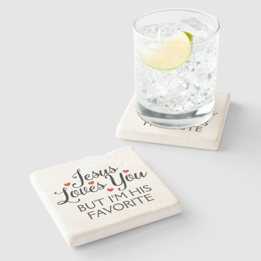 イエスはあなたを愛お気に入りのす ストーンコースター (横)
