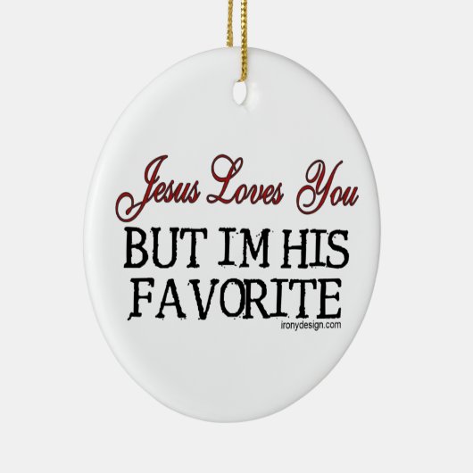 イエスはあなたを愛していお気に入りのる セラミックオーナメント (右)