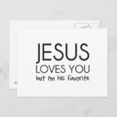 イエスはあなたを愛しているが、でも私は彼の特別な子 ポストカード (正面/裏面)