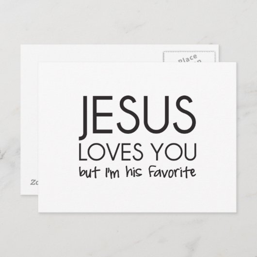 イエスはあなたを愛しているが、でも私は彼の特別な子 ポストカード (正面/裏面)