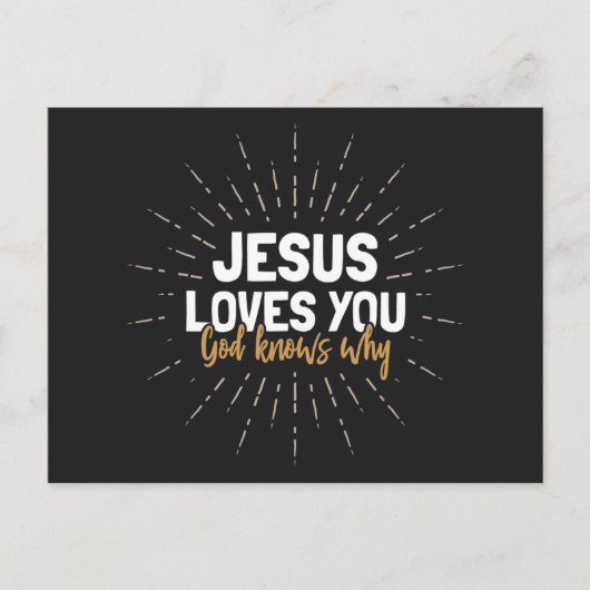 イエスはあなたを愛している – なぜポストカードを知っている ポストカード (正面)