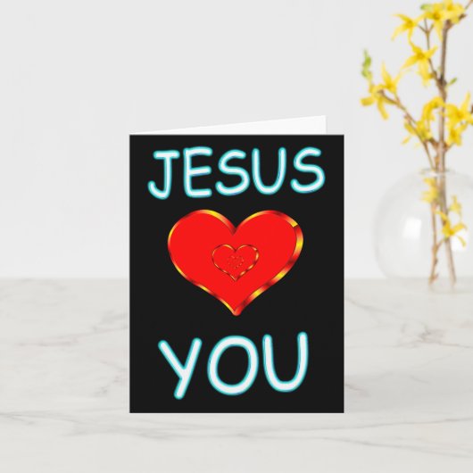イエスはあなたを愛している カード (黄色い花)