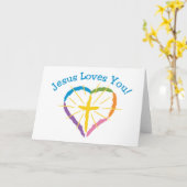 イエスはあなたを愛している カード (黄色い花)