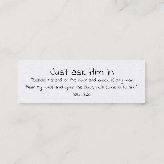 イエスはあなたを愛している スキニー名刺 (裏面)