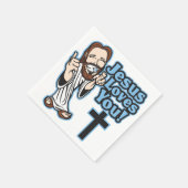 イエスはあなたを愛している スタンダードカクテルナプキン (角)