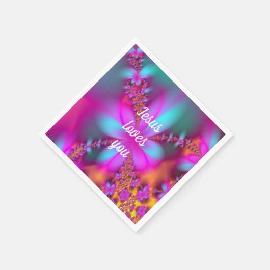 イエスはあなたを愛している スタンダードカクテルナプキン (角)