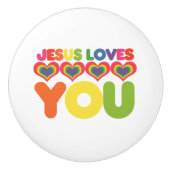 イエスはあなたを愛している セラミックノブ (正面)