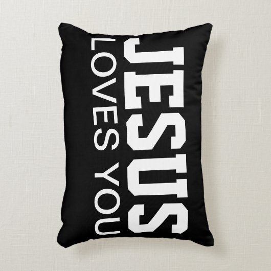 イエスはあなたを愛している モチベーション タイポグラフィ アクセントクッション (正面(垂直))