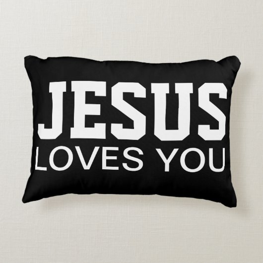 イエスはあなたを愛している モチベーション タイポグラフィ アクセントクッション (裏面)