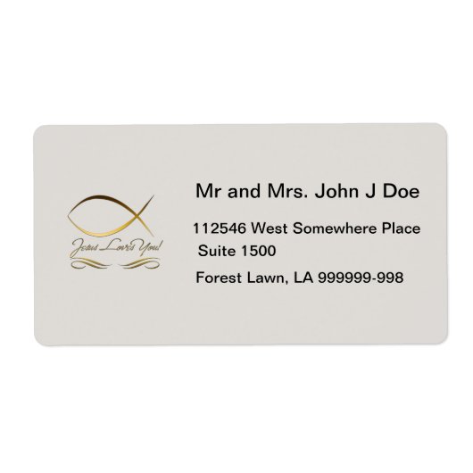 イエスはあなたを愛している ラベル (正面)