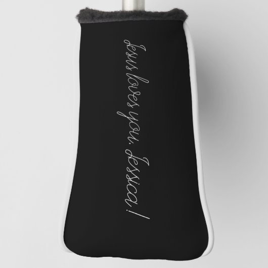 イエスはあなたを愛している(名前を追加または削除) ゴルフヘッドカバー (回転90)