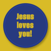 イエスはあなたを愛している(名前を追加または削除) ラウンドシール