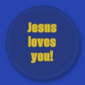 イエスはあなたを愛している(名前を追加または削除) ラウンドシール