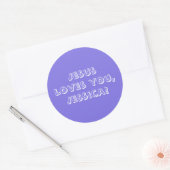 イエスはあなたを愛している(名前を追加または削除) ラウンドシール (封筒)