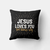 イエスはあなたを愛している - 神のみぞ知る スロー枕 クッション (裏面)