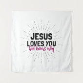 イエスはあなたを愛している – 神はなぜタペストリーを知っている タペストリー (正面)