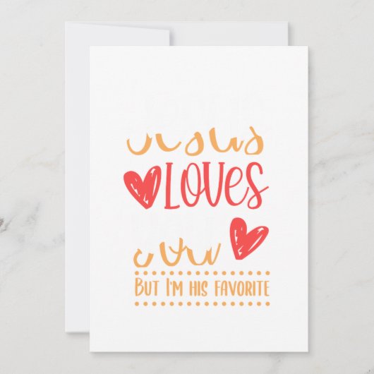 イエスはあなたを愛している 神 宗教 教会 カトリック ギフト 招待状 (正面)