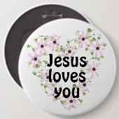 イエスはあなたを愛している 缶バッジ (正面&裏面)
