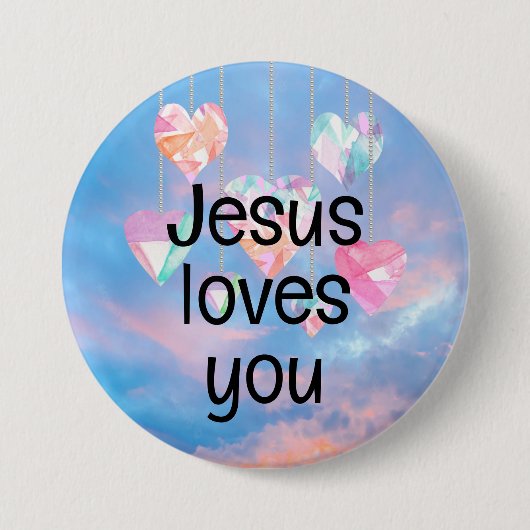 イエスはあなたを愛している 缶バッジ (正面)